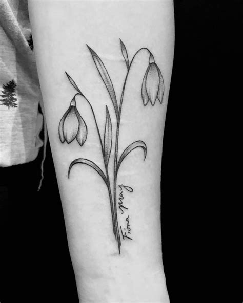 One Of The Only Good Snowdrop Tattoos I Can Find Tattoos Elements