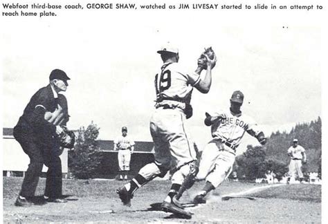 Oregon Baseball Player Jim Livesay Slides Into Home Plate At Howe Field