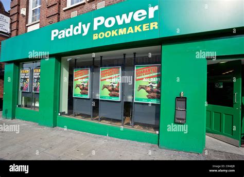 Paddy Power Bookmaker Edgware Middlesex England Uk Stock Photo Alamy