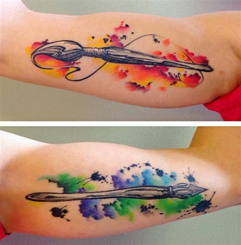 Paintbrush Tattoo Tattoos Paintbrush Tattoo Creative Tattoos