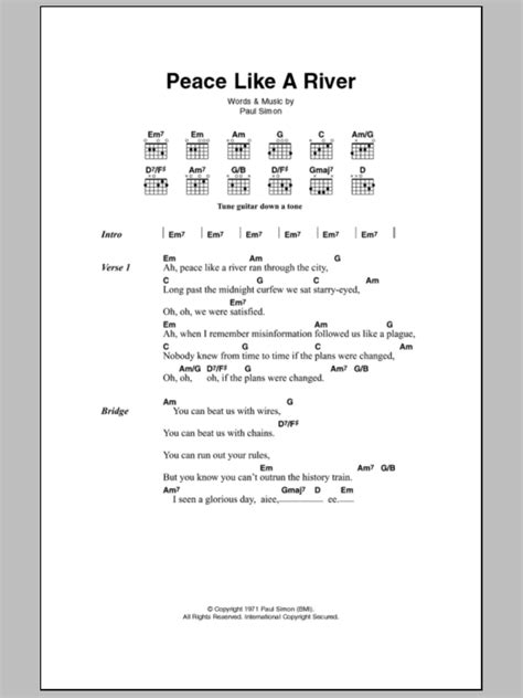 Paul Simon Peace Like A River Guitar Lesson Tab Chords Jgb