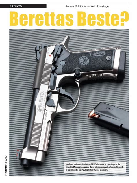 Pdf Kurzwaffen Beretta 92 X Performance In 9 Mm Luger Berettas