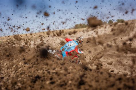 Photo Of Dirt Biker Flinging Mud