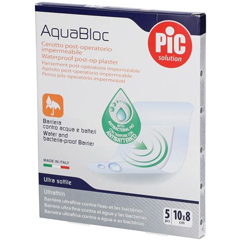 Pic Aquabloc Cerotto Impermeabile Ultrasottile 10X8 Cm Confezione 5