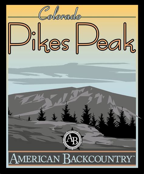 Pikes Peak American Backcountry Travel Posters God Bless America