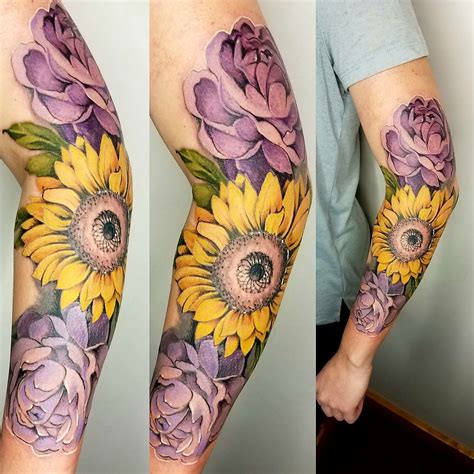 Pin By Janelle Petrie On Body Art Sunflower Tattoos Rose Tattoos