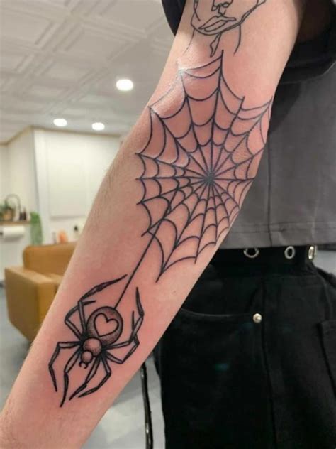 Pin By Whetu On Tattoos Free Hand Tattoo Elbow Tattoos Spider Tattoo