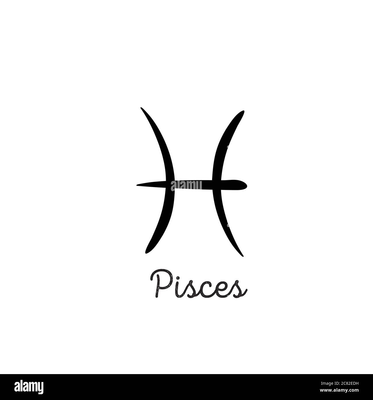 Pisces Zodiac Symbol Tattoo Design