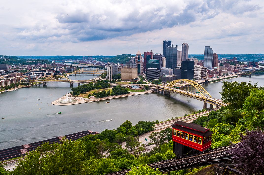 Pittsburgh Three River View From Above The Duquesne Incline