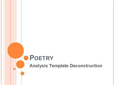 Poetry Analysis Template Deconstruction Genre Of Poetry Narrative