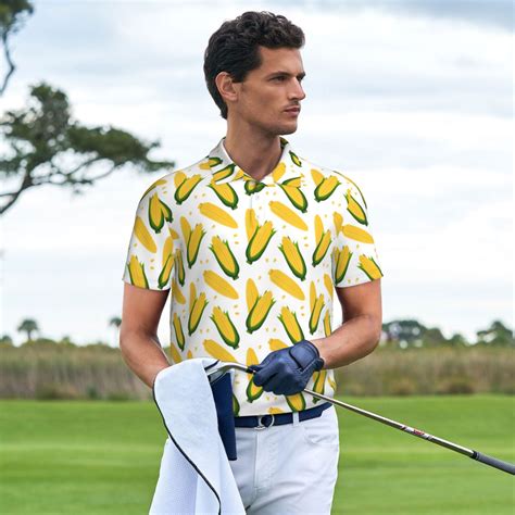 Polo Shirts For Men Corn On The Cob Mens Polo Shirts Casual Mens Golf