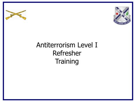 Ppt Antiterrorism Level I Refresher Training Powerpoint Presentation