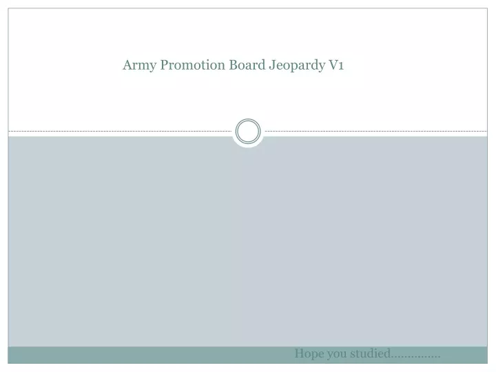 Ppt Army Promotion Board Jeopardy V1 Powerpoint Presentation Free