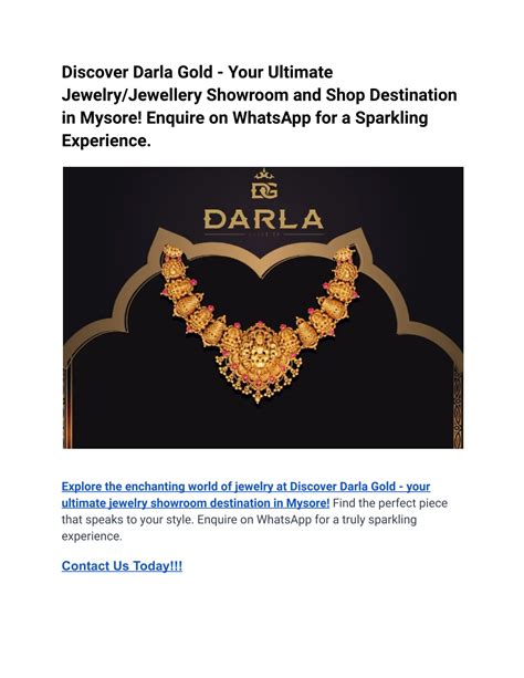 Ppt Discover Darla Gold Your Ultimate Jewelry Jewellery Showroom