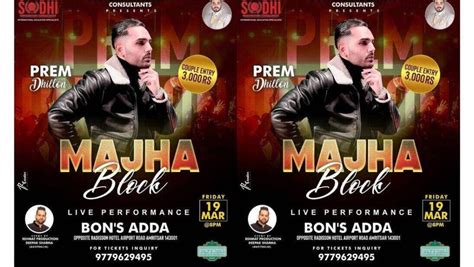 Prem Dhillon Live Event Tour Date Tickets Punjabi Celebrities