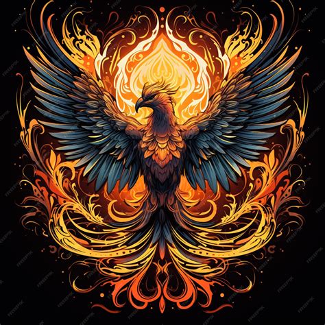 Premium Ai Image Phoenix Art Tattoo Vector