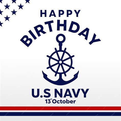 Premium Vector The United States Navy Birthday With A Flat Design