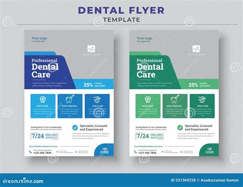 Professional Dental Care Flyers Template Wither Brighter Fuller Smile