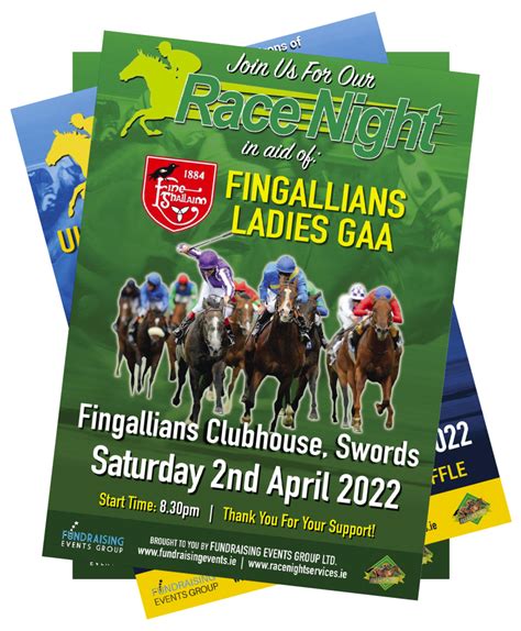 Race Night Print Design Fundraising Events Group