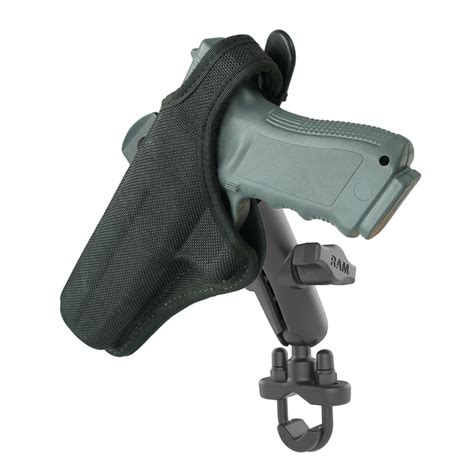 Ram Mounts Ram B 149Z Gun1u Ram Hand Gun Holster Handlebar Mount Ebay