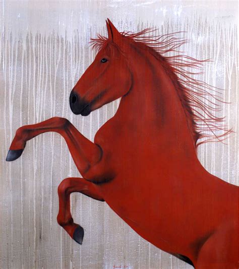 Red Horse 2 Arabian Thoroughbred Horse Red Contemp