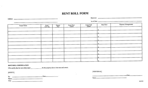 Rent Roll Template Edit Fill Sign Online Handypdf