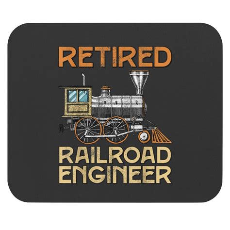 Retired Railroad Engineer Train Conductor Ticket Collector Mouse Pads