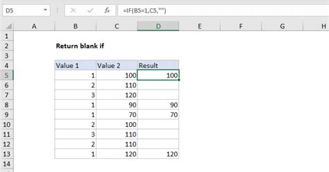 Return Blank If Excel Formula Exceljet