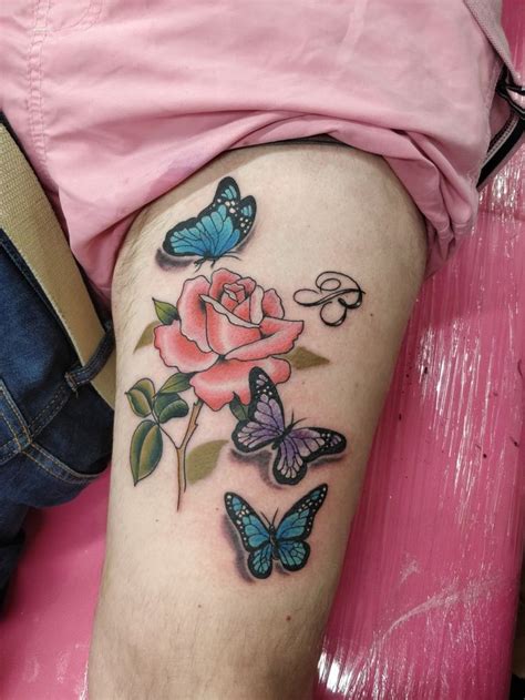 Rose And Butterfly S Rose Tattoos Butterfly Tattoo Cool Tattoos