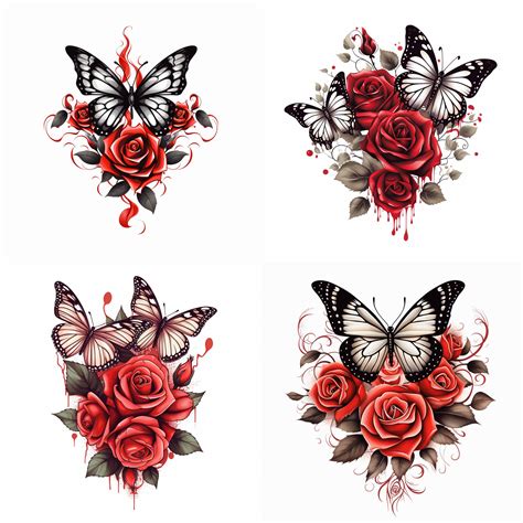 Rose And Butterfly Tattoo Designs Full Tattoo Rose And Butterfly