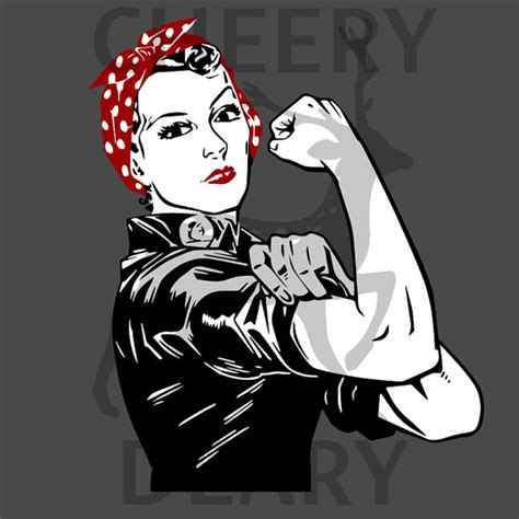 Rosie The Riveter Digital File Svg Dxf Eps For Use With Silhouette