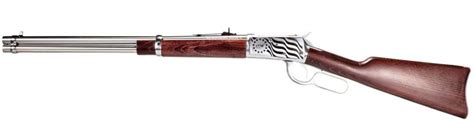 Rossi R92 Carbine 44 Rem Mag 16 Amp 39 Amp 39 8Rd Lever Action Rifle W 1776 Flag Engraving Stainless Steel