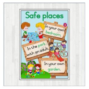 Safe Places Poster Printed Teachakid