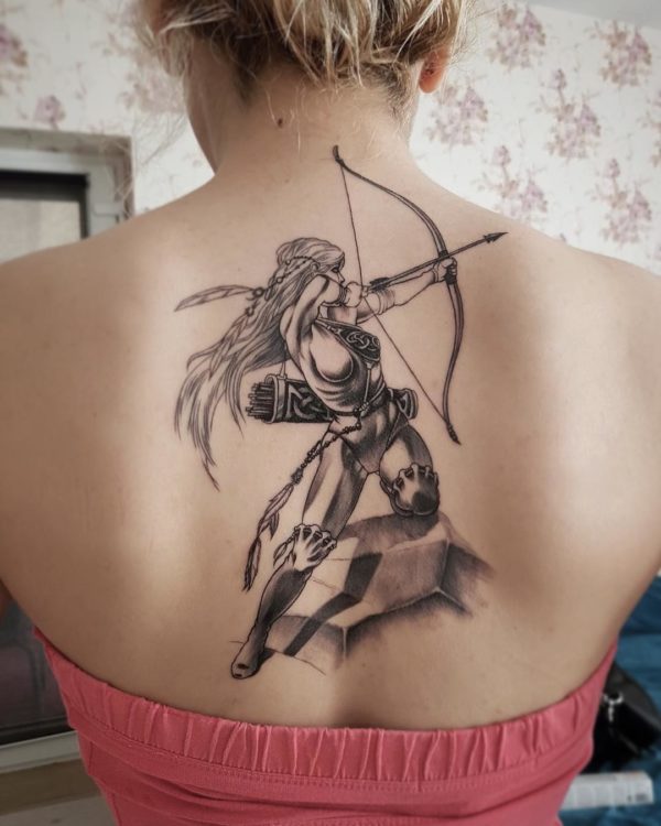 Sagittarius Sign Tattoo For Women