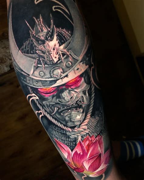 Samurai Mask Tattoo By Guillermo Moreno R Best Tattoos