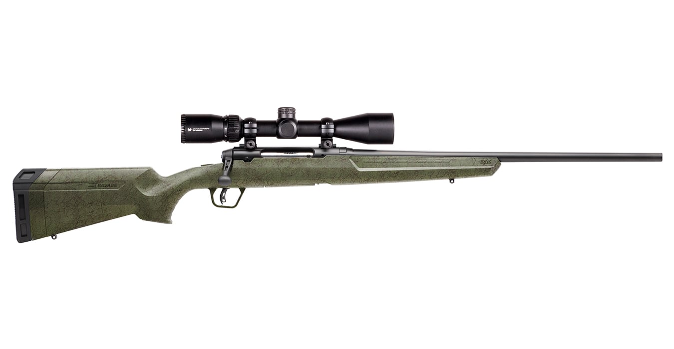 Savage Axis Ii 308 Win Rifle With Vortex 3 9X40mm Crossfire Ii Scope And Green Stock Sportsman