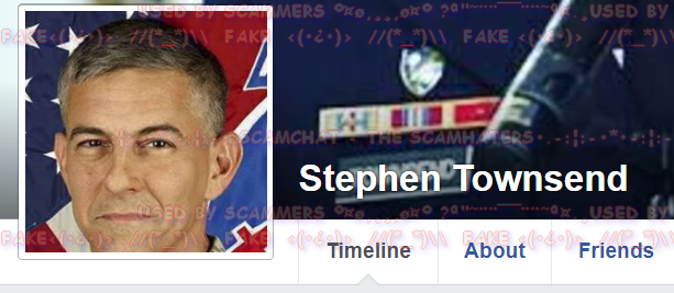 Scammers With Pictures Of Gen Stephen Townsend Romance Scam