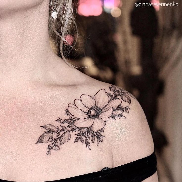 Shoulder Flower Tattoo Girltattoos Shoulder Tattoos For Women