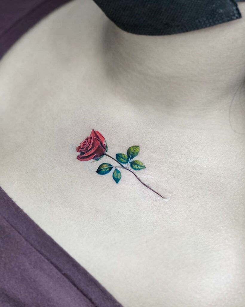 Simple Rose Tattoo Designs For Men