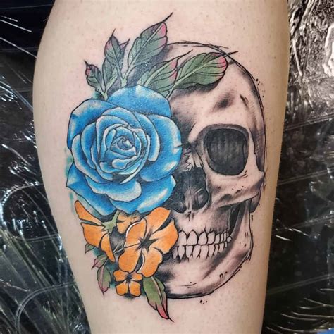 Skull And Rose Tattoo Ideas What Does It Symbolize