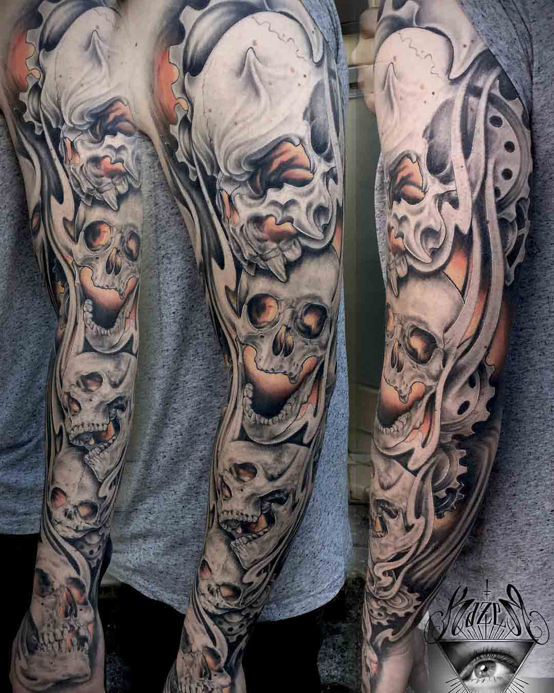 Skulls Tattoo Sleeve