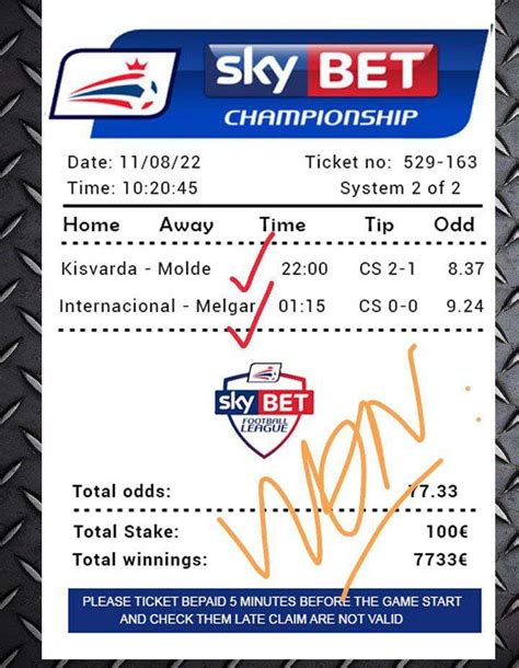 Skybet Fixed Ticket 11 08 2022 Time To Win