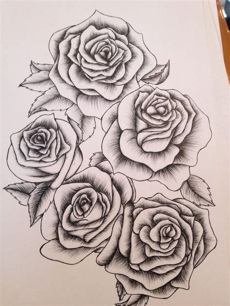 Sleeve Tattoos Outline Stencil Rose Tattoo Drawing Best Tattoo Ideas