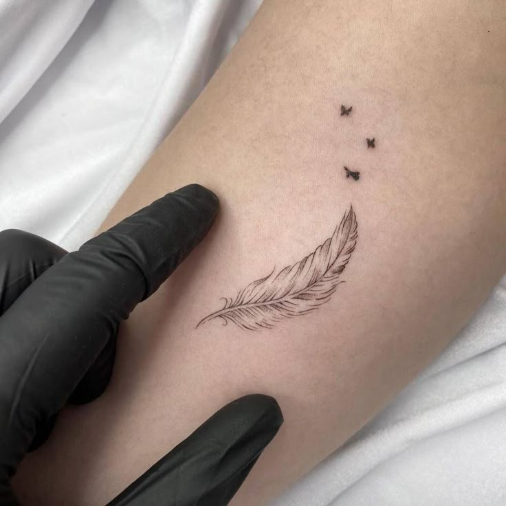 Small Feather Tattoo