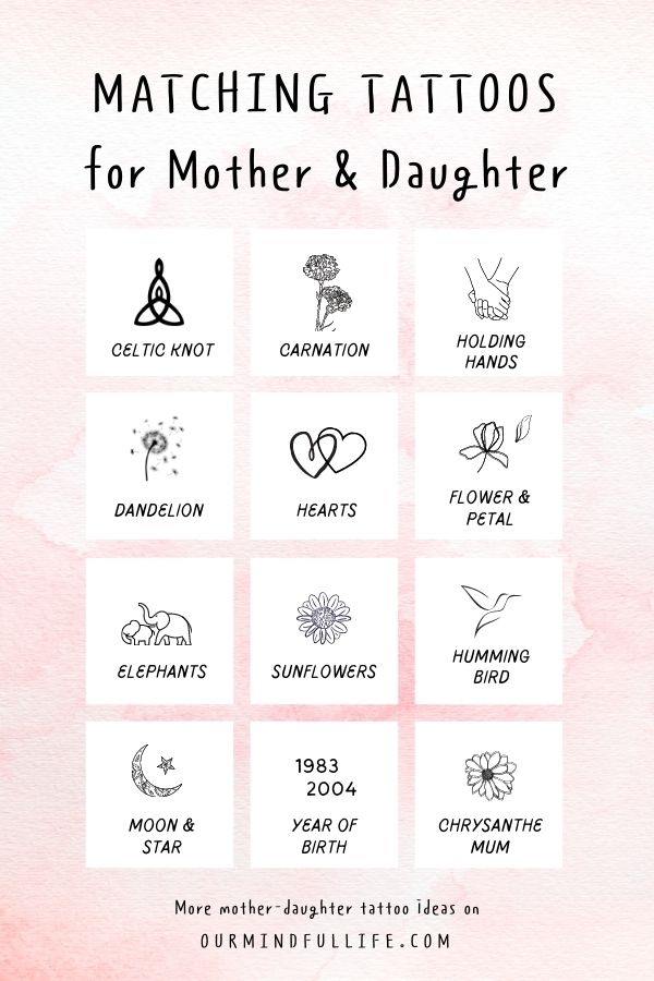 Small Mother Daughter Tattoo Ideas Photos