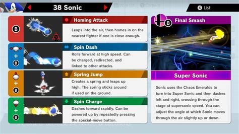 Smash Ultimate Sonic Guide Moves Outfits Strengths Weaknesses Super Smash Bros Sonic Hd