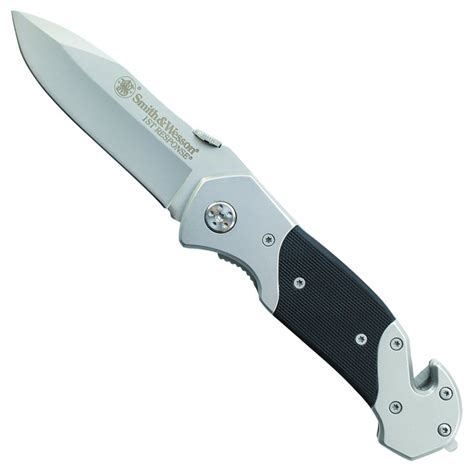 Smith And Wesson 1St Response Drop Point Plain Blade Folding Knife