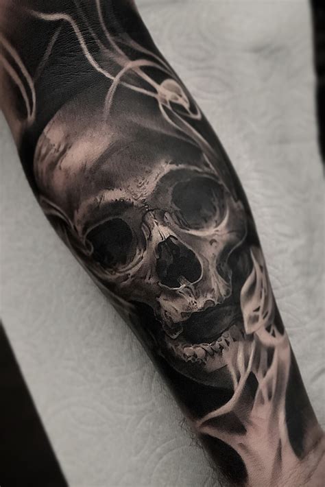 Smoke Tattoo Shading Designs Smoking Skull Tattoo By Tattoos