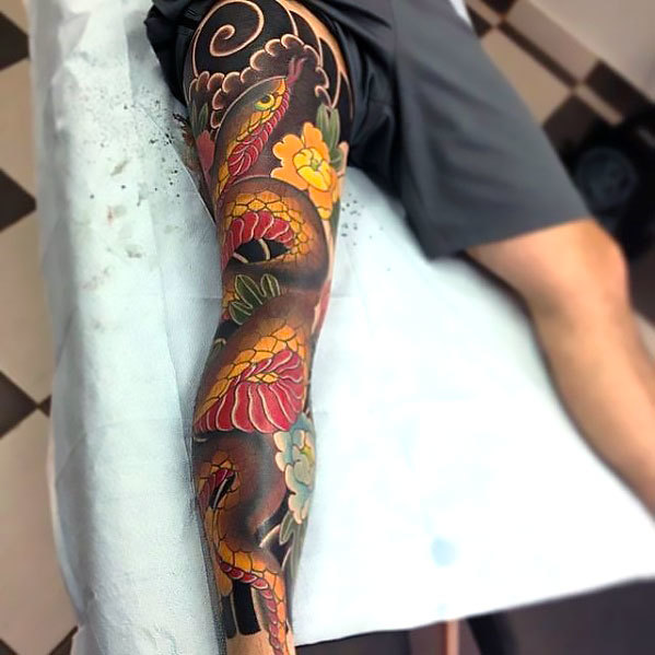 Snake Leg Tattoo