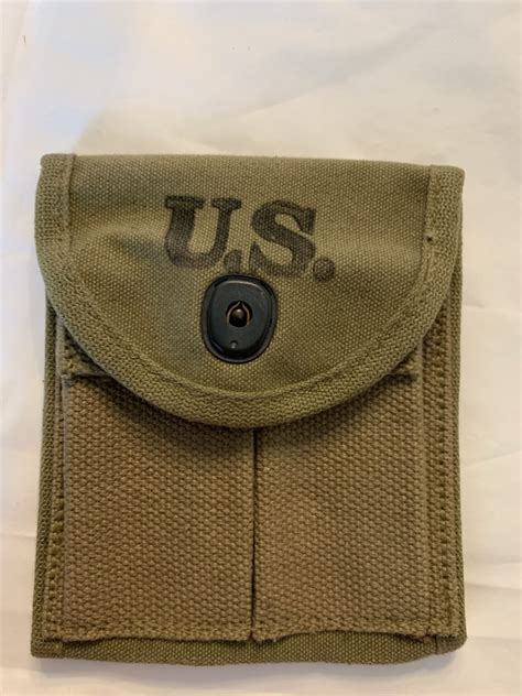 Sold Ww2 Original M1 Carbine Twin Mag Pouch Two Tone Laird Schober